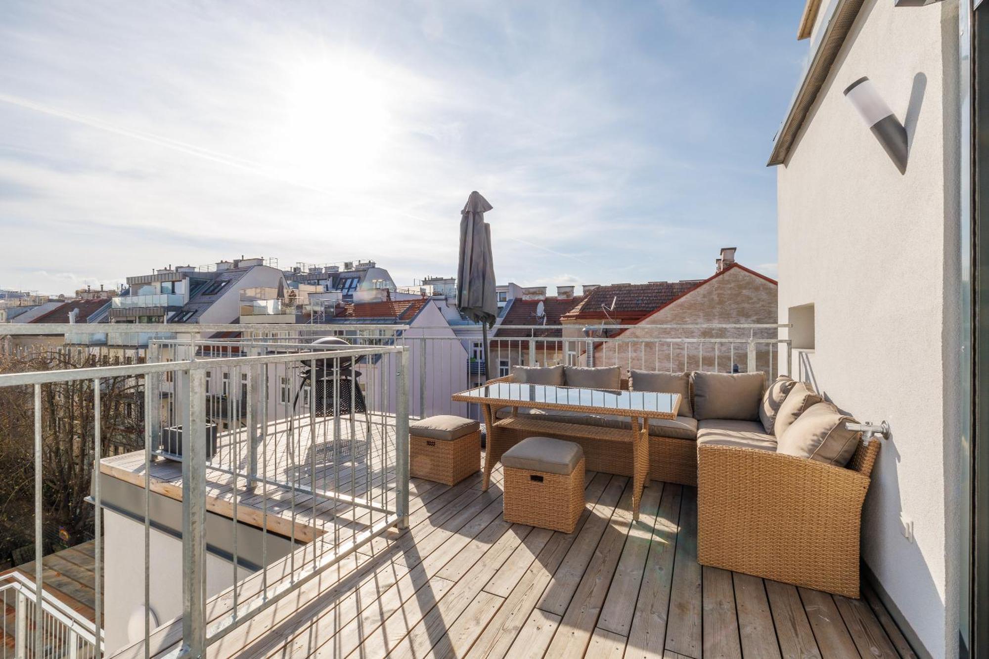 Symphony Apartments 38 - Modern Loft With Terrace And Grill In Central Location Wien Eksteriør bilde